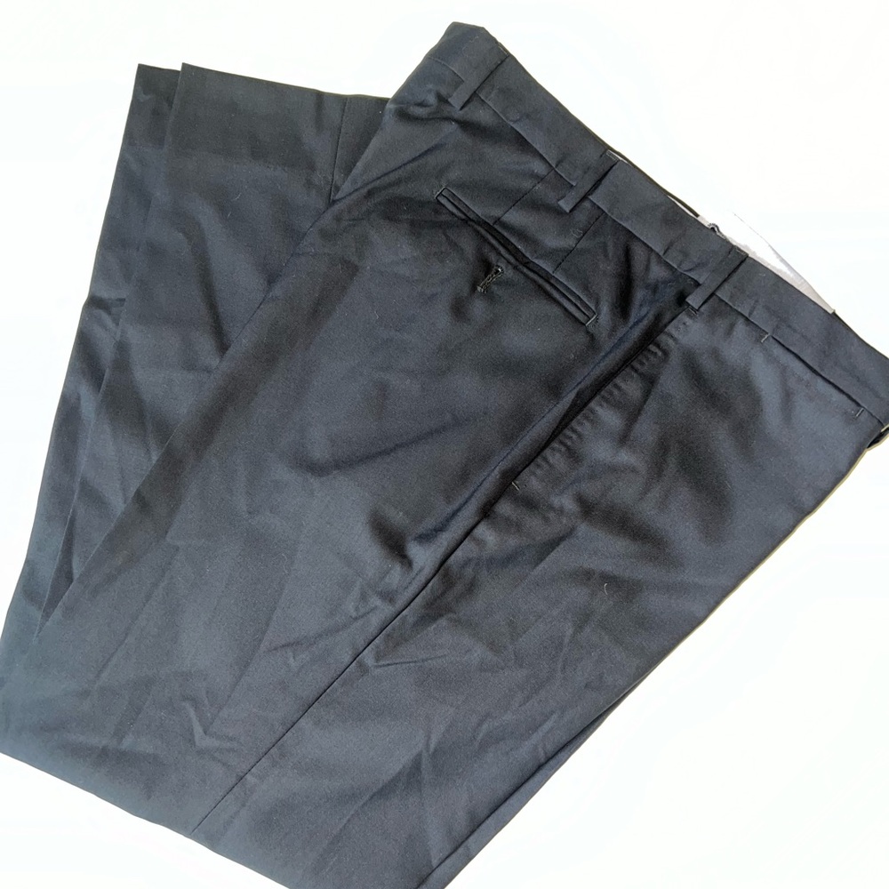 Classic navy wool dress trouser - Picture 3 of 4
